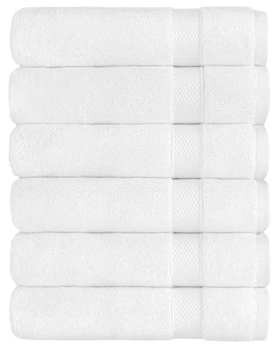 Linum Home Textiles Anovia 6pc Hand Towel Set In White