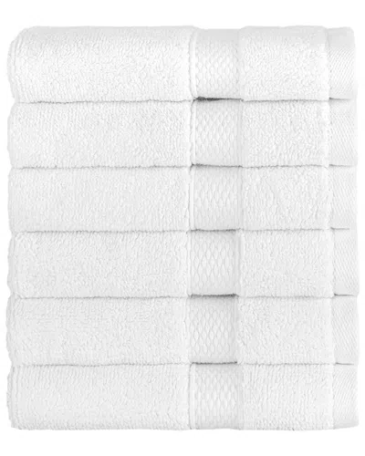 Linum Home Textiles Anovia 6pc Washcloth Set In White