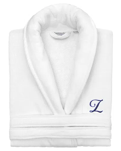 Linum Home Textiles Anovia Personalized Velour Bathrobe In White