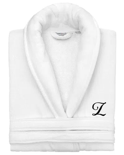 Linum Home Textiles Anovia Personalized Velour Bathrobe In White
