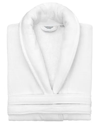 Linum Home Textiles Anovia Personalized Velour Bathrobe In White
