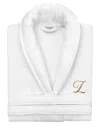 Linum Home Textiles Anovia Personalized Velour Bathrobe In White