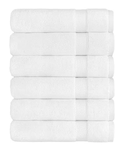 Linum Home Textiles Anovia Turkish Cotton 6-piece Hand Towel Set In White