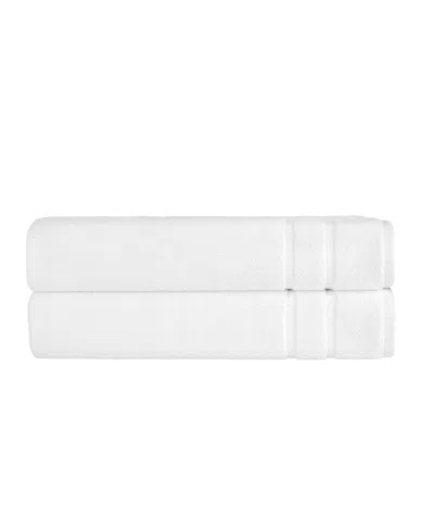 Linum Home Textiles Anovia Turkish Cotton Bath Mats, Set Of 2 In White