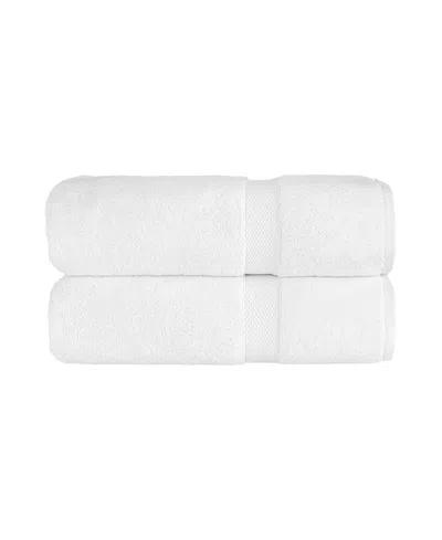 Linum Home Textiles Anovia Turkish Cotton Oversized 2-piece Bath Towel Set In White