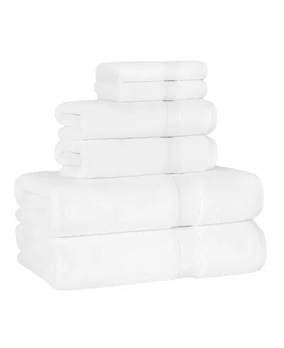 Linum Home Textiles Anovia Turkish Cotton Oversized 6-piece Towel Set In White