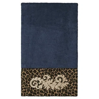 Linum Home Textiles April Turkish Cotton Bath Towel In Midnight Blue