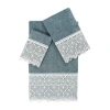 Linum Home Textiles Arian Embellished 3-pc. Bath Towel Set In Blue