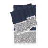 Linum Home Textiles Arian Embellished 3-pc. Bath Towel Set In Blue