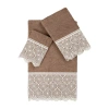 Linum Home Textiles Arian Embellished 3-pc. Bath Towel Set In Brown