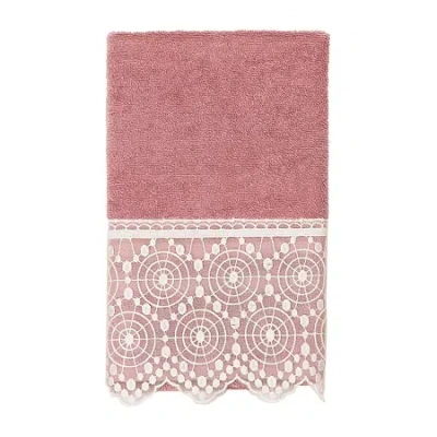 Linum Home Textiles Arian Embellished Embellished Hand Towel In Pink