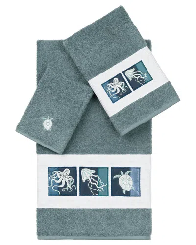 Linum Home Textiles Ava Turkish Cotton 3pc Embellished Towel Set