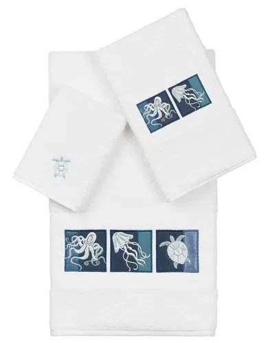 Linum Home Textiles Ava Turkish Cotton 3pc Embellished Towel Set