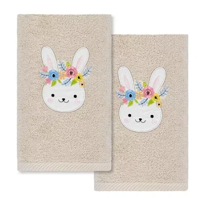 Linum Home Textiles Bee Dance Embroidered 2-pc. Hand Towel In Neutral