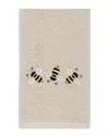 Linum Home Textiles Bee Dance Embroidered Luxury 100% Turkish Cotton Hand Towel In Sand