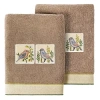 Linum Home Textiles Belinda 2-pc. Embellished Hand Towel In Brown