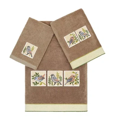 Linum Home Textiles Belinda 3-pc. Bath Towel Set In Brown