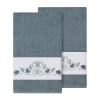 Linum Home Textiles Bella 2-pc. Embellished Bath Towel In Blue