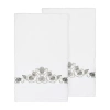 Linum Home Textiles Bella 2-pc. Embellished Bath Towel In White