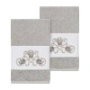 Linum Home Textiles Bella Embellished 2-pc. Embellished Hand Towel In Gray