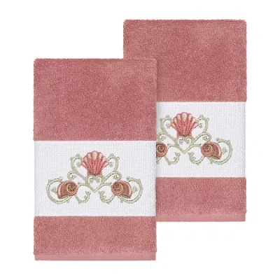 Linum Home Textiles Bella Embellished 2-pc. Embellished Hand Towel In Pink