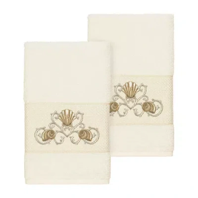 Linum Home Textiles Bella Embellished 2-pc. Embellished Hand Towel In Sand