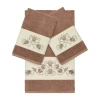 Linum Home Textiles Bella Embellished 3-pc. Bath Towel Set In Brown