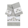 Linum Home Textiles Bella Embellished 3-pc. Bath Towel Set In Gray