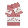 Linum Home Textiles Bella Embellished 3-pc. Bath Towel Set In Pink