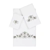 Linum Home Textiles Bella Embellished 3-pc. Bath Towel Set In White