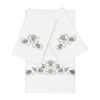 Linum Home Textiles Bella Embellished 3-pc. Bath Towel Set In White