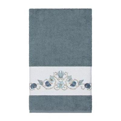 Linum Home Textiles Bella Embellished Bath Towel In Blue