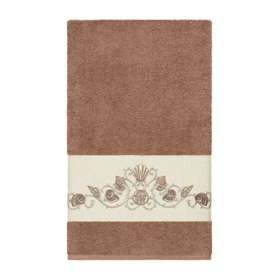 Linum Home Textiles Bella Embellished Bath Towel In Brown