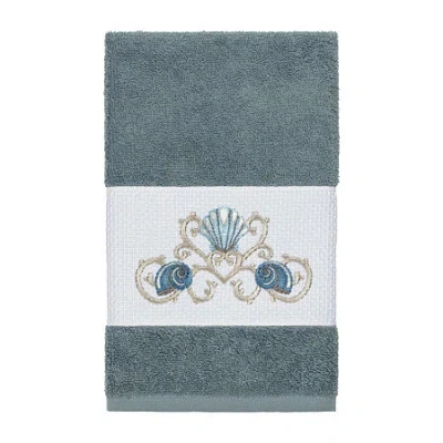 Linum Home Textiles Bella Embellished Hand Towel In Blue