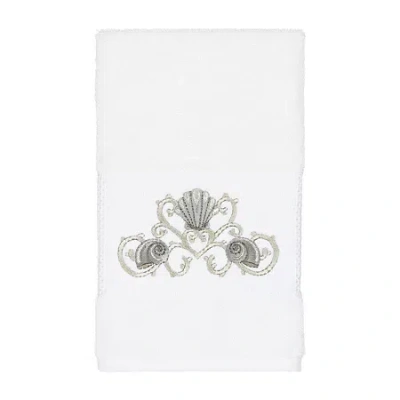 Linum Home Textiles Bella Embellished Hand Towel In White