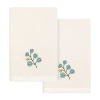 Linum Home Textiles Botanica 2-pc. Embellished Fingertip Towel In Sand