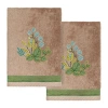 Linum Home Textiles Botanica 2-pc. Embellished Hand Towel In Brown
