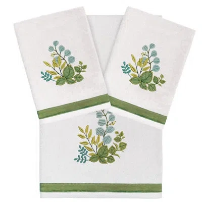 Linum Home Textiles Botanica 3 Piece Turkish Cotton Towel Set In Multi