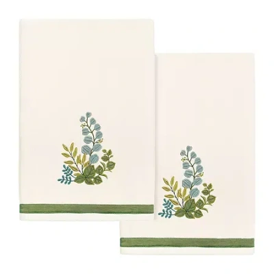 Linum Home Textiles Botanica Embellished 2-pc. Bath Towel Set In Sand