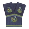 Linum Home Textiles Botanica Embellished 3-pc. Bath Towel Set In Blue