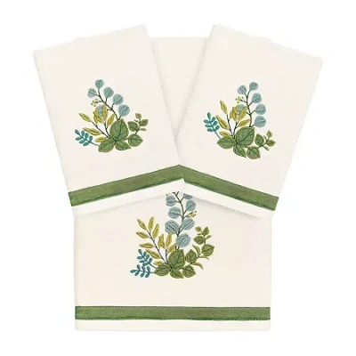 Linum Home Textiles Botanica Embellished 3-pc. Bath Towel Set In Sand