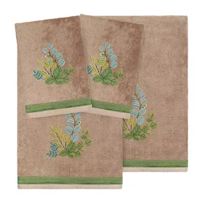 Linum Home Textiles Botanica Embellished 4-pc. Bath Towel Set In Brown