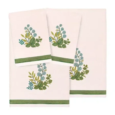 Linum Home Textiles Botanica Embellished 4-pc. Bath Towel Set In Pink