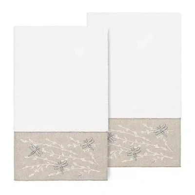 Linum Home Textiles Braelyn 2-pc. Embellished Animal Bath Towel In Multi