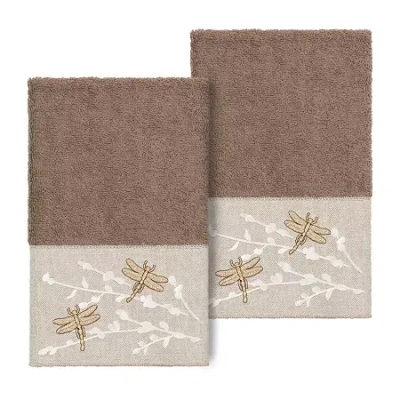 Linum Home Textiles Braelyn 2-pc. Embellished Hand Towel In Multi