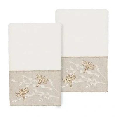 Linum Home Textiles Braelyn 2-pc. Embellished Hand Towel In Multi