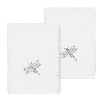 Linum Home Textiles Braelyn 2-pc. Embellished Washcloth In White
