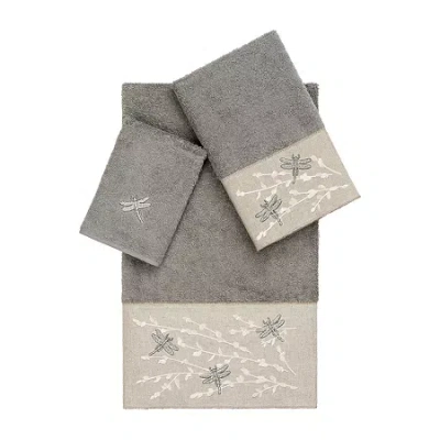 Linum Home Textiles Braelyn 3-pc. Bath Towel Set In Gray