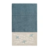 Linum Home Textiles Braelyn Embellished Animal Bath Towel In Blue