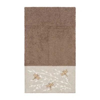 Linum Home Textiles Braelyn Embellished Animal Bath Towel In Brown